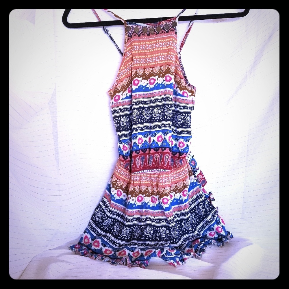 AEO Women's Romper Multicolored Boho Style XXS